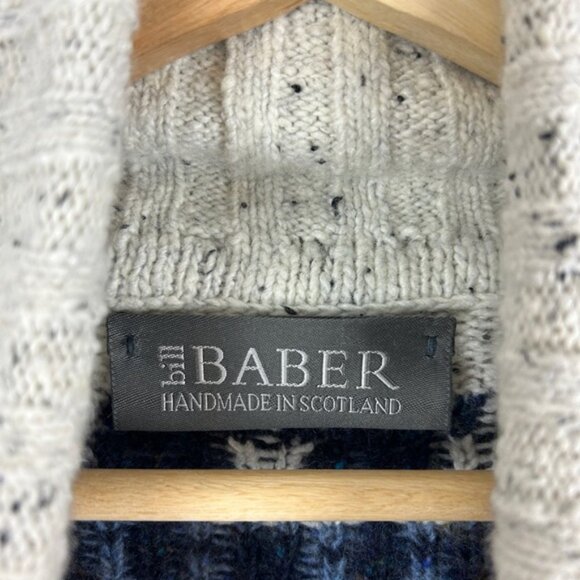 BILL BABER Merino Wool Fair Isle Turtleneck Sweater Womens Small - Picture 3 of 4